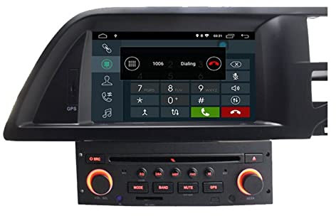 JINFOLI 1 Din Autoradio Autoaudio WIFI GPS Navigazione Stereo DVD CD Volante Android 10 Lettore Multimediale for Auto Adatto, for Citroen, C5 Impianto audio stereo per auto(Schwarz)