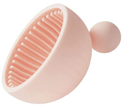 FRCOLOR Silicone Makeup Brush Cleaner Pad Portable Makeup Brush Cleaning Mat Pink Cosmetic Tool for Professional and Personal Use