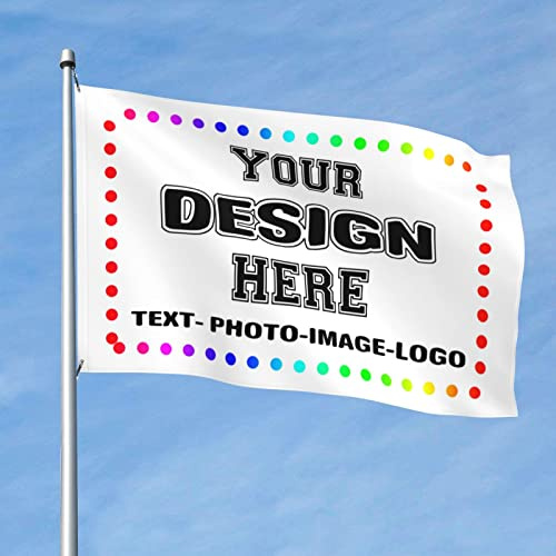 DOHXQM Benutzerdefinierte Gartenflaggen Gestalten Sie Ihr eigenes Logo Bild 3X5 Ft Fügen Sie Ihren Text hinzu einseitig Druck Personalisierte Flagge Erstellen Sie Ihr eigenes Geburtstag Banner