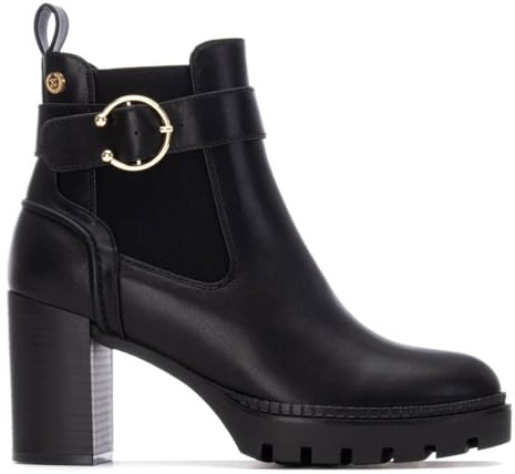 XTI - Botín Mujer Negro - Calzado Cómodo y Versátil - Moda casual - Modelo 14452101 (Talla 37)