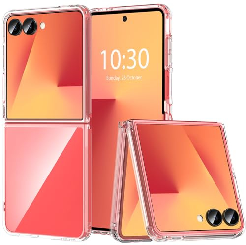 Hensinple für Samsung Galaxy z flip 7 hülle,Militärschutz Case für Samsung z flip 7 hülle Anti-Rutsch Anti-Kratz,Wireless Charging Kompatibel Ultra-Slim handyhülle Stoßfest Langlebiges,Transparent
