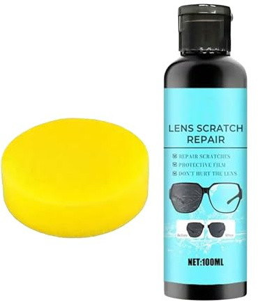Spray Repara Cristales Rayados,Líquido Reparacristales 100ml para Gafas de Sol | Spray Reparador Óptico Compacto para Jóvenes y Familia