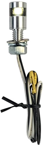 Motorrad LED Kennzeichenleuchte Beleuchtung Mini Chrom Alu Universal