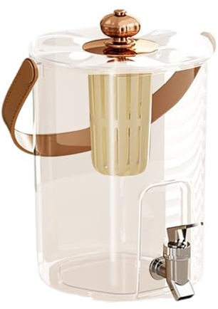 Dispensador de bebidas - 5l contenedor de bebidas, jarra de agua transparente, jarra duradera, diseño de espita a prueba de fugas | Servidor de limonada a prueba de derrames para fiestas Restaurantes