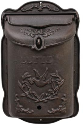 Vintage Letter Box Wall Mounted, American Retro Large Mailbox,Antique Style Outdoor Post Box Post Box Creative Home Decoration for Home Garden Ornament Outdoor