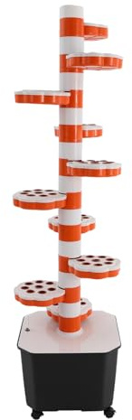 DCSYOG Sistema idroponico | Kit di coltivazione idroponica | Sistema idroponico a 10 livelli | 80 posti di piante | Circolazione automatica dell'acqua | Per insalata, erbe, fragole | Con pompa e timer