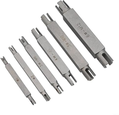 Lot de 6 extracteurs de tarauds cassés hexagonaux à double tête, fabriqués en alliage d'acier pour robinets M5/M6/M8/M10/M12, idéal pour la maison et le travail