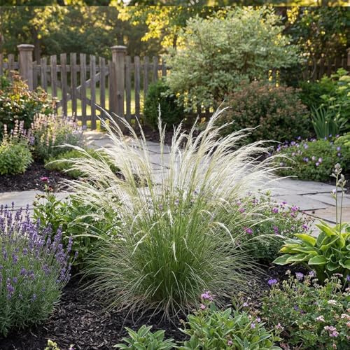 Bloomique - Juego de 6 - Stipa Tenuissima Ponytails - Hierba pluma - Hierba ornamental - Resistente - Perenne - 10-20 cm de altura - Maceta de 9 cm
