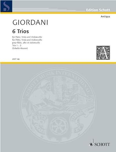 6 Trios: Trio 1-3. op. 12. Flöte, Viola und Violoncello. Stimmensatz. (Antiqua: Eine Sammlung alter Musik)
