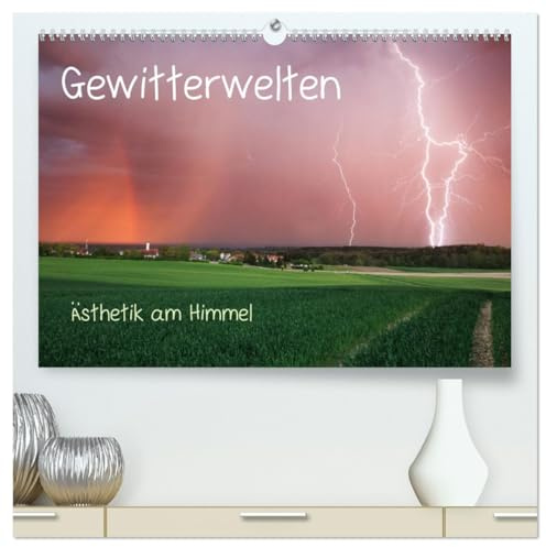 Gewitterwelten (hochwertiger Premium Wandkalender 2026 DIN A2 quer), Kunstdruck in Hochglanz: Dunkle Gewitterwolken in beeindruckenden Formationen, ... Gewitterfotografien. (CALVENDO Natur)
