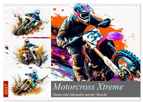 CALVENDO - Motorcross Xtreme (Wandkalender 2027 DIN A3 quer), Monatskalender: Tauchen Sie ein in die rasante Welt von Motocross Xtreme, wo Adrenalin und Geschwindigkeit verschmelzen!