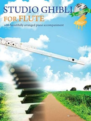Studio Ghibli for Flute | Recueil de partitions célèbres de Joe Hisaishi pour flûte traversière avec accompagnement piano | CD audio, idéal pour musiciens intermédiaires passionnés de musique de films