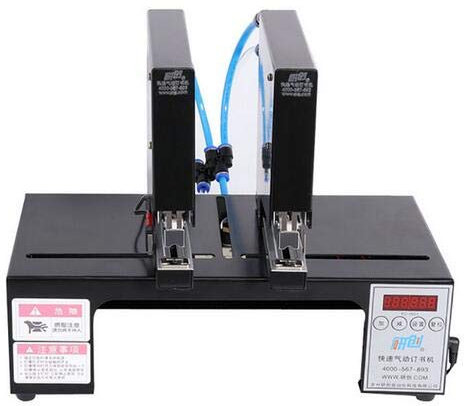 Toplionace 220V Doppelkopf Druckluft Hefter Elektrohefter Binde Buchbindemaschine 180-mal/min (Doppelköpfe)