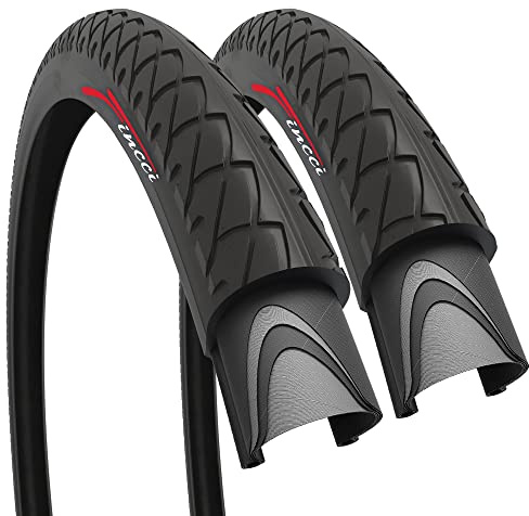 Fincci Paar 26 x 1.95 Zoll 50-559 Faltbar Slick Reifen für Cityräder Rennräder Mountain MTB Hybrid Fahrrad (2er Pack)