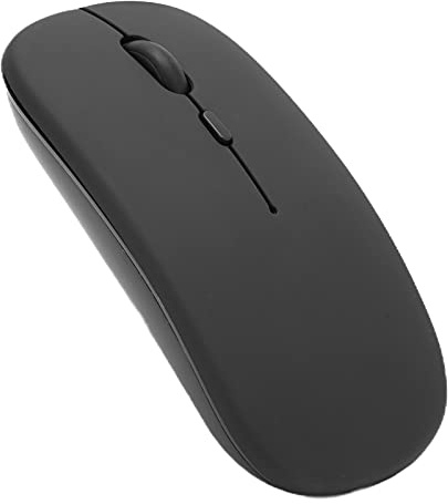 Zunate Mini Souris sans Fil, Souris sans Fil Ultra-Mince Intelligente 2.4G pour Ordinateur Portable, Souris de Jeu Optique 1600DPI BT3.0 pour Windows/pour iOS/pour Android(Le Noir)