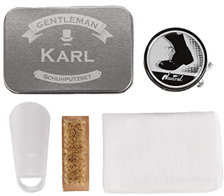 Herz & Heim® Schuhputzset mit Namensgravur