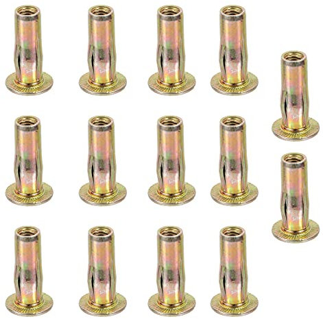 VILLFUL 15pièces Écrous à Rivets Multisupports Au Écrous à Filetage Type Lanternes Coloris Zinc