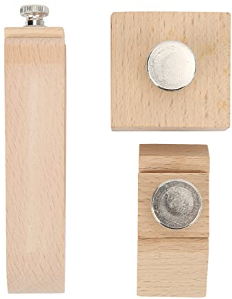 Blocco di Levigatura in Legno per Lucidatura di InterniBlocchi di Levigatura Manuale, Blocchi di Carta Vetrata in Legno da 3 Pezzi Leather Tools