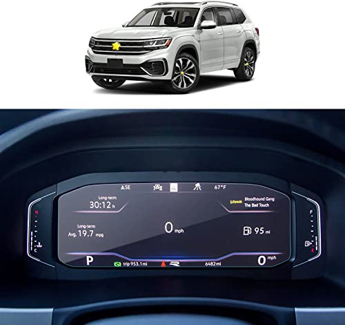 SKTU Protector de Pantalla compatible con Volkswαgen T-R*O*C / Arte0n 2 / Tiguαn 2 Salpicadero de vidrio templado Digital Cockpit Pro 10,25 Pulgadas