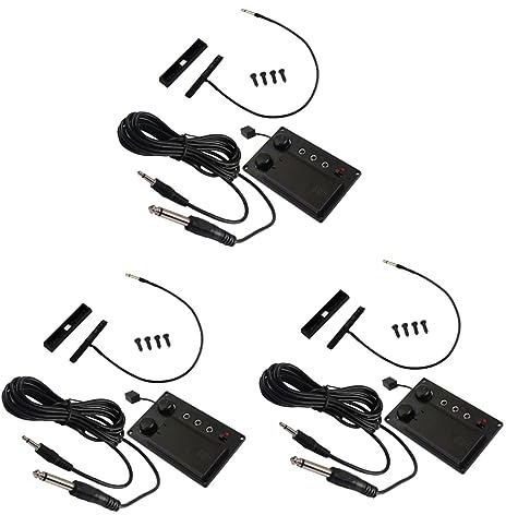 Toyvian 3sätze Violin Eq Preamp Pickup Mit Equalizer Tragbares Zubehör Klangregelung Geigen Mit Ausgangskabel Für Live-auftritte Und -projekte