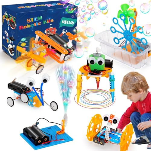 Stem Ciencia Kits para Niños 8+ Años, Juguetes Educativos para Niños 8-12, Experimentos de Ciencia Electrónica Proyectos de Actividades, Bricolaje Ingeniería Kits de Construcción 8 9 10 11 12