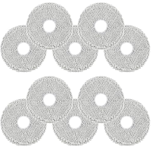 10 Stück Wischmopp für Dreame L10/L20/L40/L50/X30/X40/X50/Mova E30/E40/P50/V50 Ultra Saugroboter,Mikrofaser Weich Waschbar und Wiederverwendbar Ersatz Wischtücher Mop