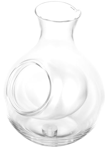 Hoement 300ml Glass Wine Decanter with Separate Ice Pocket Stylish and Elegant White Ice Wine Container Easy to Use