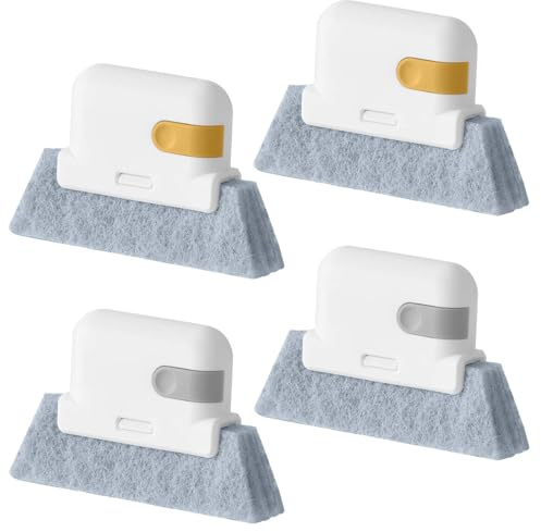 4 Stück Fensterrillen Reinigungsbürste, Reinigungsbürste für Magische, Groove Reinigungsbürstes,Mehrzweck Groove Kleine Bürste,für Ecken, Badezimmer, Küche, Schiebetürschiene