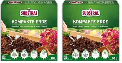 Substral Premium Kokoserde 10L - Quellbeutel für Urbane Gärtner, Vorgedüngt & Wassersparend, Grün (Packung mit 2)