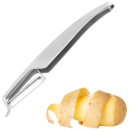 Pelador de patatas | Pelador de calabacín | Pelador y descorazonador ergonómico de acero inoxidable para la preparación de y en la cocina - Utensilios de cocina