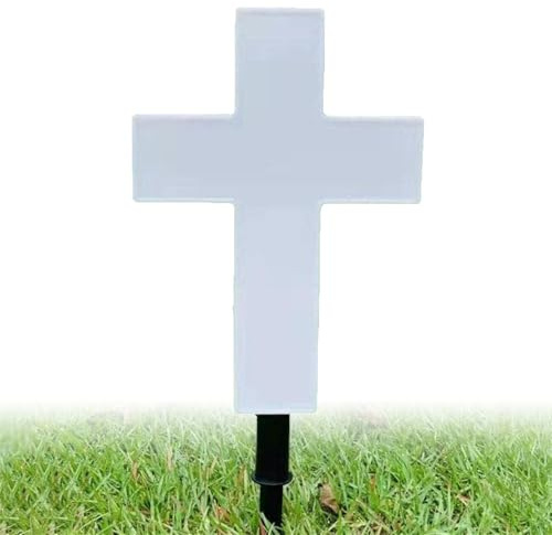 luz de cruz para tumbas: baliza conmemorativa con energía solar, linterna para cementerio al aire libre | La iluminación resistente al agua suavemente a través de las noches elegante ornamento