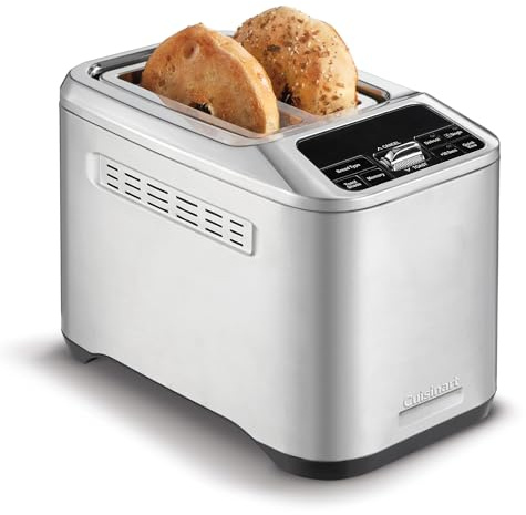 Cuisinart Smart Elite Tostapane a 2 Fette | Fessure Extra Lunghe |QuickView™ | Funzioni Bagel, Fetta Singola & Scongelamento | Boost Tostatura +30sec | Vassoio Rimovibile | Finitura in Acciaio Inox