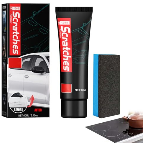 Glass Stovetop Scratch Repair Kit, Kratzer-Reparaturset für Glaskochfeld, Polierwachs für Glaskeramik-Kochfelder, Reiniger für Glaskeramik- und Induktionskochfeld, Politur für Küche, Auto (60ML)