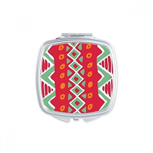 DIYthinker Red Mexiko Totems Antike Kultur Zeichnung Platz Compact Make-up Taschenspiegel Tragbare Nette kleine Hand Spiegel Geschenk Mehrfarbig