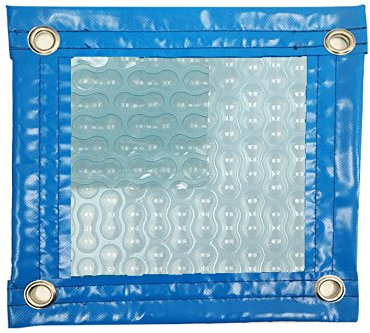 International Pool Protection Manta TÉRMICA (12x3.5m) DE 500 MICRAS Solar Energy con Refuerzo EN Todo EL Contorno + Cubierta DE PROTECCIÓN para COBERTOR Solar + ENROLLADOR TELESCÓPICO.