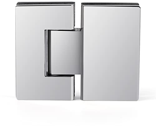 Charnière de porte en verre robuste monobloc moulée de précision avec acier inoxydable 304 de 5 mm d'épaisseur, pour portes de salle de bain sans cadre de 8 à 12 mm d'épaisseur, support verre sur