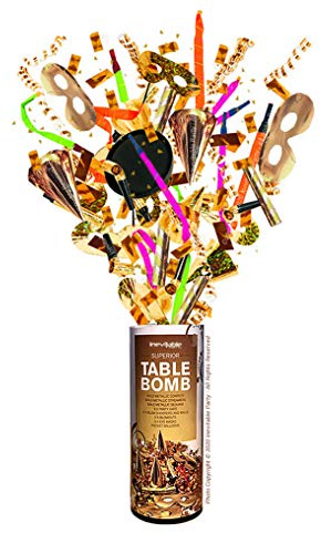 Superior Giant Table Bomb | Great Party Starter for Birthdays, Christmas, New Year | Exploding Shower of Golden Fun for any Occasion