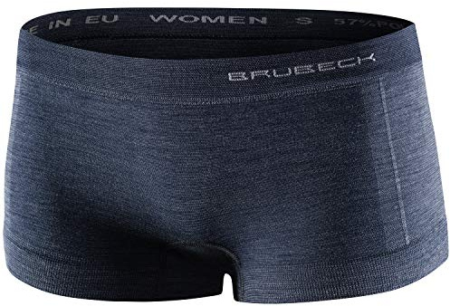 BRUBECK Bóxer transpirable para mujer | Bóxer | Calzoncillos bóxer | Panties | Ropa interior funcional | Ropa interior | 41% lana merino | BX10440 D.Jeans XL