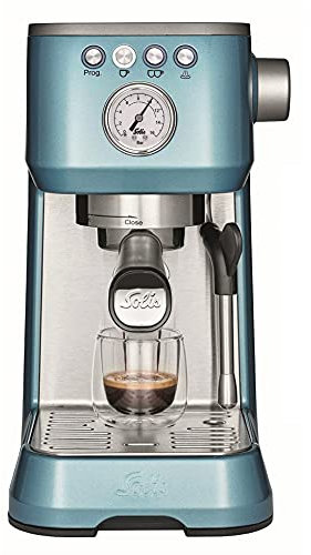 Solis Barista Perfetta Plus 1170 Kaffeemaschine Promopack - Espressomaschine mit Dampf- und Heißwasserfunktion - Siebträger Kaffeemaschine - 16 bar - 1.7L Wassertank – Blau+ Zubehör