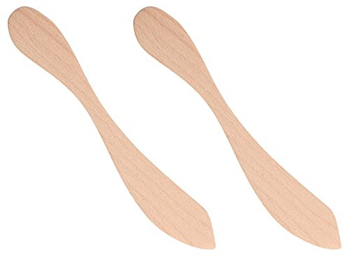 BESTonZON 2pièces Couteaux à Beurre Bois De Épandeurs Pratiques pour Tartiner Beurre Confiture Et Condiments Ustensiles Écologiques Et Confortables pour Cuisine