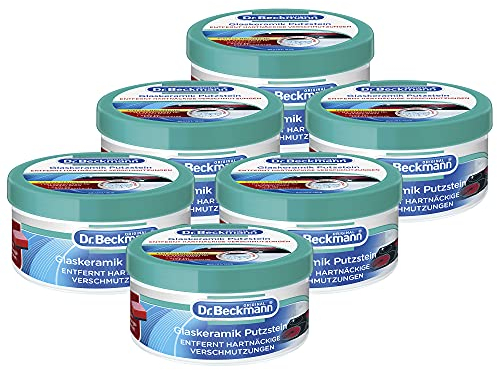 Dr. Beckmann Glaskeramik Putzstein | effektiver Kochfeld-Reiniger | inkl. Spezialschwamm 6x 250 g