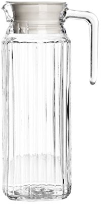 Slim Glass Fridge Jug 1L Capacity Narrow Door Jug Easy Pour Non Spill Ideal for Milk Water Juice