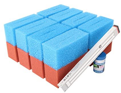 Wacredo Wartungspaket für Oase Biotec 12 Teichfilter Schwamm Set Filterstarter 36 Watt Leuchtmittel Komplettset Wasseraufbereitung Filterschwamm Teichpflege Ersatzschwämme