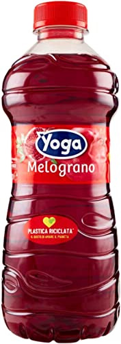 6 x Bar de yoga Frutti Rossi Melograno, fruta roja, granada, zumo de fruta, bebida sabor a fruta, botella de cristal, 1000 ml