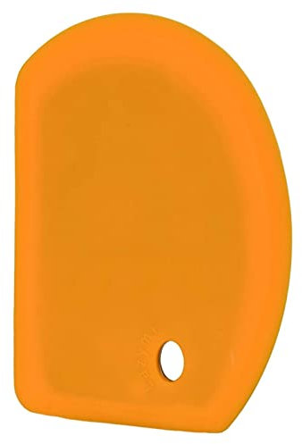 Flexible Silicone Dough Scraper Multi-Purpose Dough Card Non-Stick Dough Cutter Food Grade for Dough Spatula Baking Bread Sourdough Cake Pizza Orange