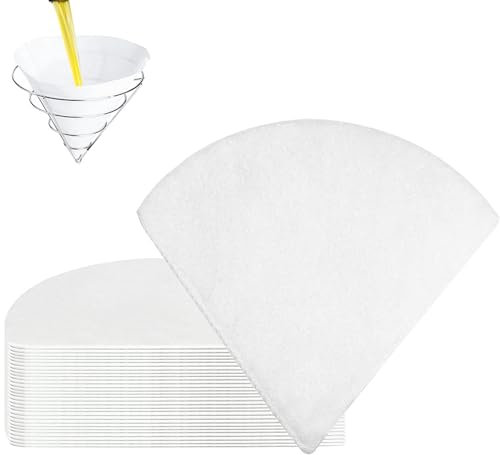 EEASSA Lebensmittelfilter, 30 Stück, Fritteusen-Ölfilter, Kegelfilter, Vlies-Filter, Kegel, Speiseöl-Filter, Ahornsirup-Filter-Set, Kegelfilter für Küche