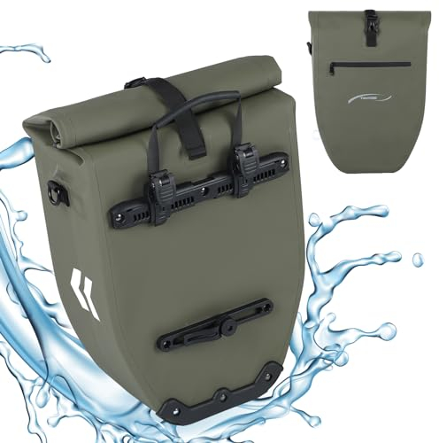 Tonyeee wasserdichte Fahrradtasche 29 Liter Fahrradtasche für Gepäckträger Fahrradtaschen für E Bike Gepäckträgertasche und Satteltasche für Fahrrad hinten kleine Tasche für Gepäckträger grün