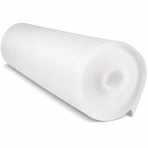 Wood & Laminate Underlays - Floor Leveling & Damp Proof Membrane Properties - 2mm 3mm and 5mm Thickness - Heat Insulation & Sound Proofing (2mm White (1m x 7.5m))