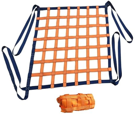 PAUANI Hangendes Hebenetz - Flaches Nylonnetz, Anhängernetz, Schutznetz Garten, Cargonetz Heavy Duty, Für Treppenhebungsnetz, Frachtnetz, Anpassbar, Last 0,3-3,5 Tonnen(4 X 4M/Mesh 20cm/Load 3.5t)