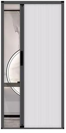 Falttür Aus Aluminiumlegierung, Falttür For Badezimmer, Wohnzimmer, Waschküche, Schiebe-Falttür, Haus-Faltwand, Raumtrennwand For Küche, Waschküche, Badezimmer(56x80in(142x203cm))